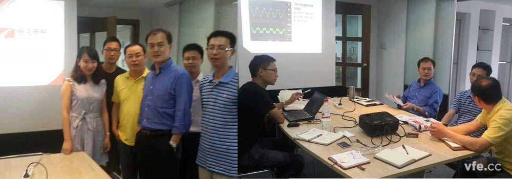 與金凱博電子有限公司公司工作人員技術(shù)交流現(xiàn)場 與金凱博電子有限公司公司工作人員技術(shù)交流現(xiàn)場