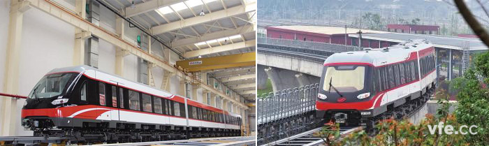 運(yùn)行中的長沙磁浮快線 運(yùn)行中的長沙磁浮快線