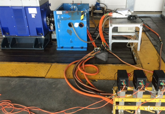國內(nèi)某牽引電機變頻器負載現(xiàn)場測量接線示意圖