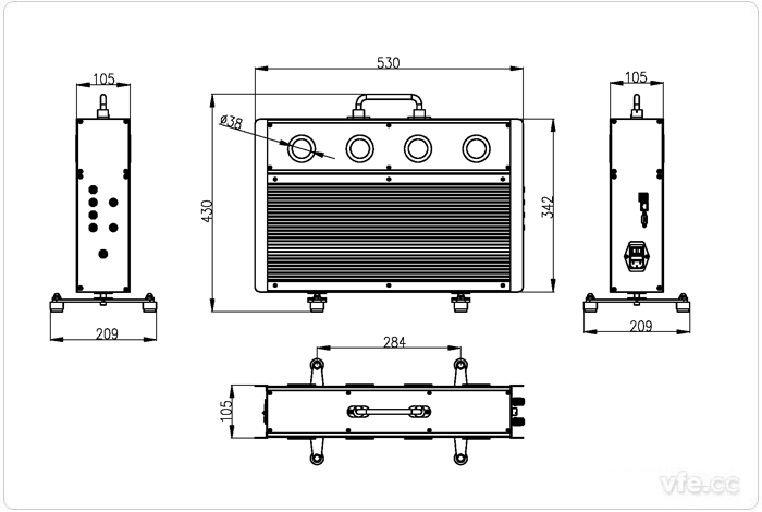 EV3000新能源汽車驅(qū)動系統(tǒng)一體化綜合測試儀尺寸圖 EV3000新能源汽車驅(qū)動系統(tǒng)一體化綜合測試儀尺寸圖